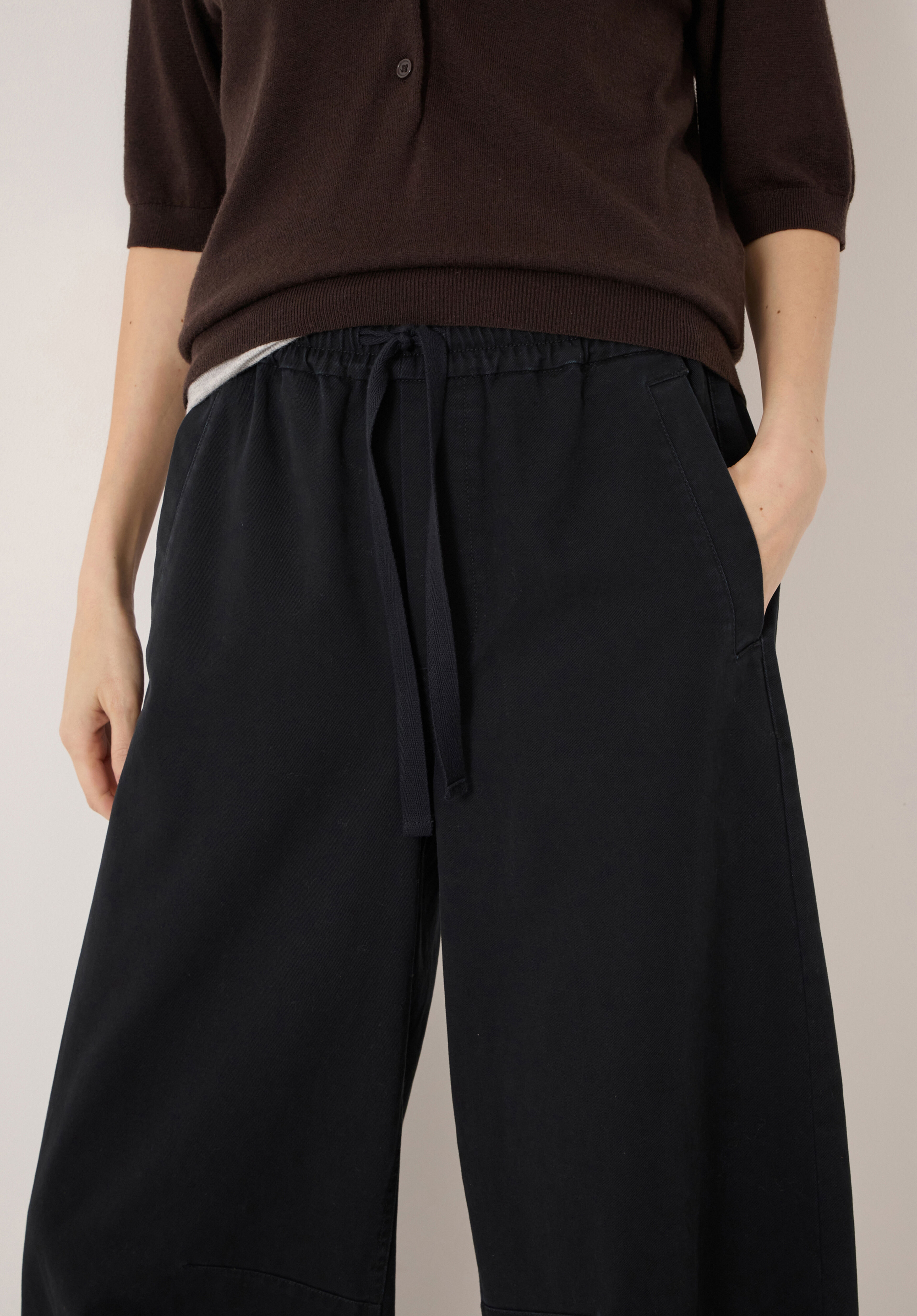 Rina Pull On Barrel Leg Trousers