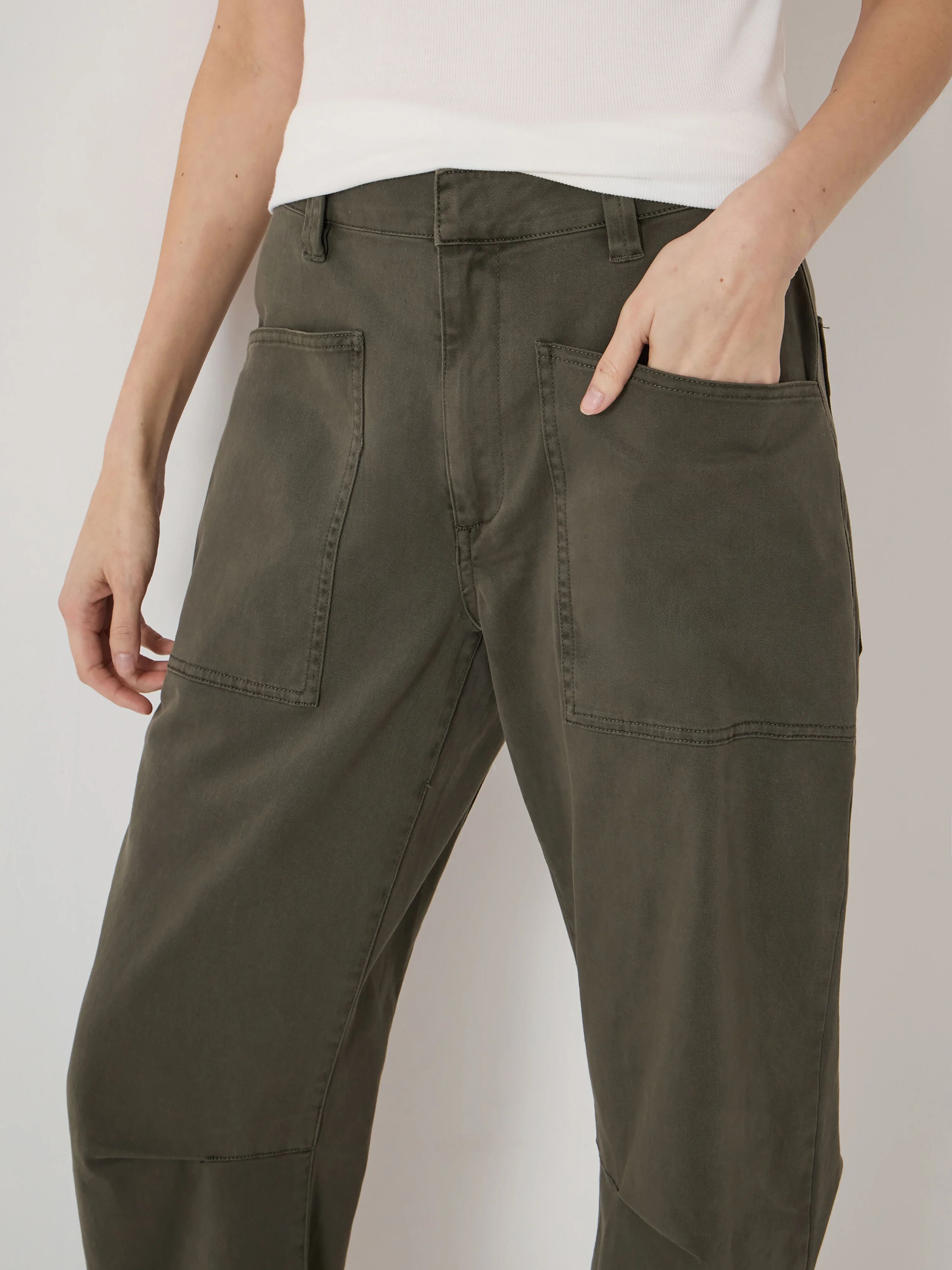 Cordi Barrel Leg Cotton Trousers