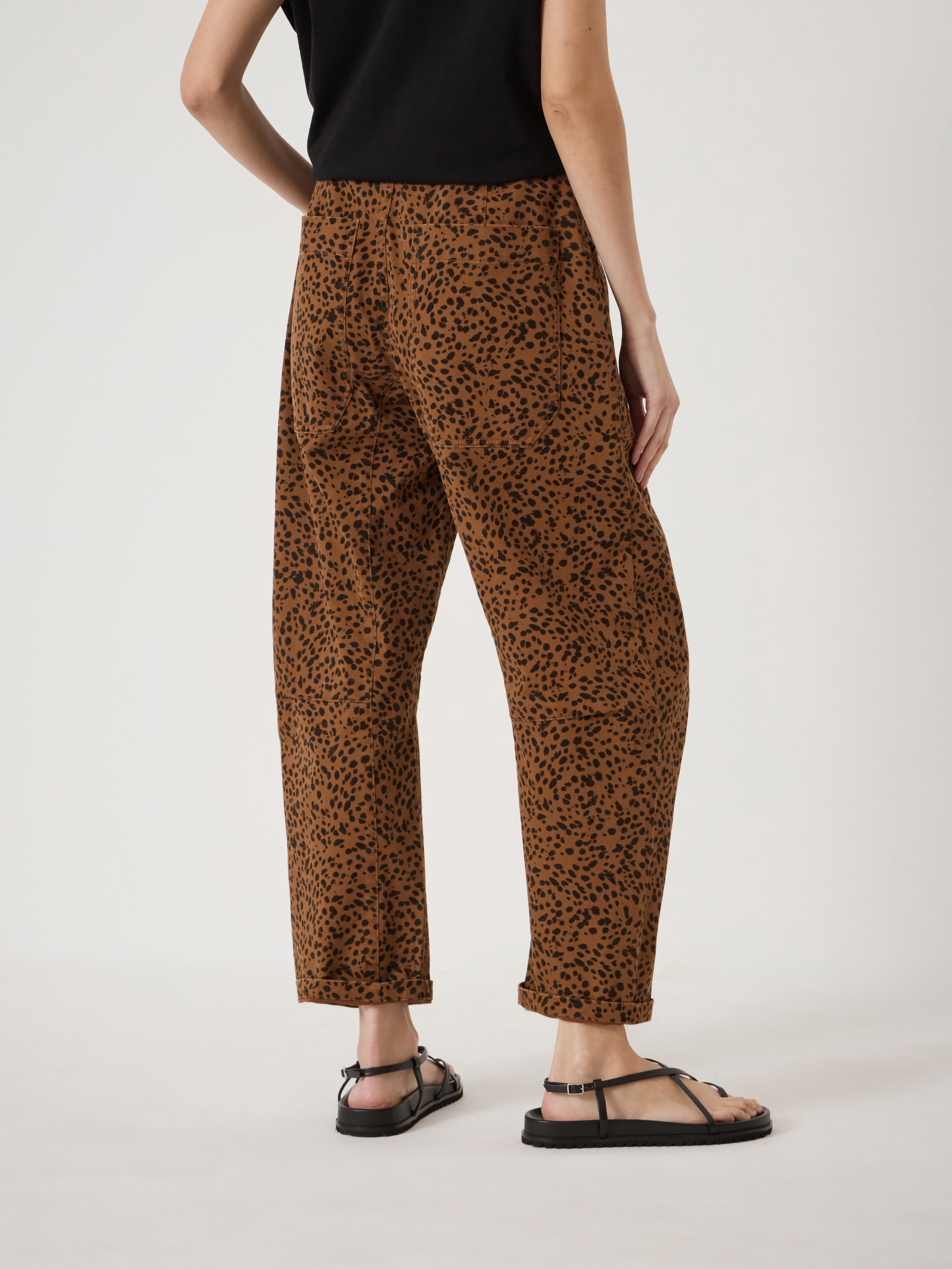 Cordi Barrel Leg Cotton Trousers