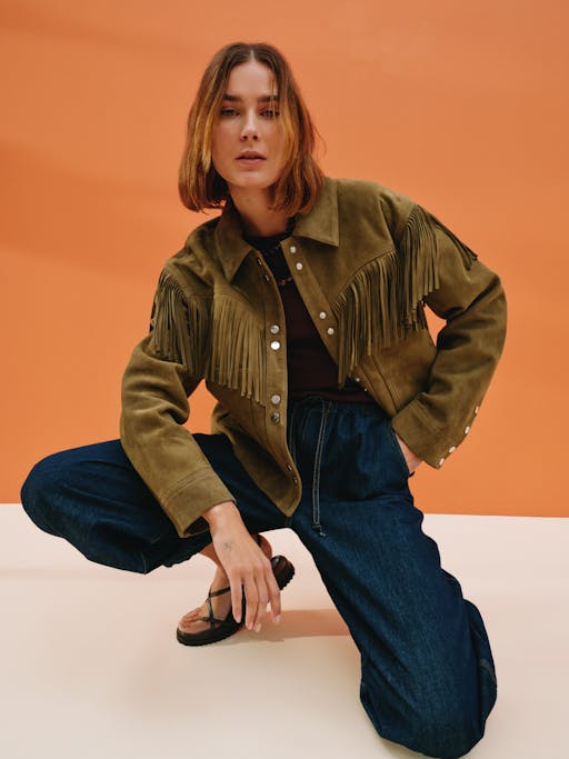 Oona Fringe Suede Jacket