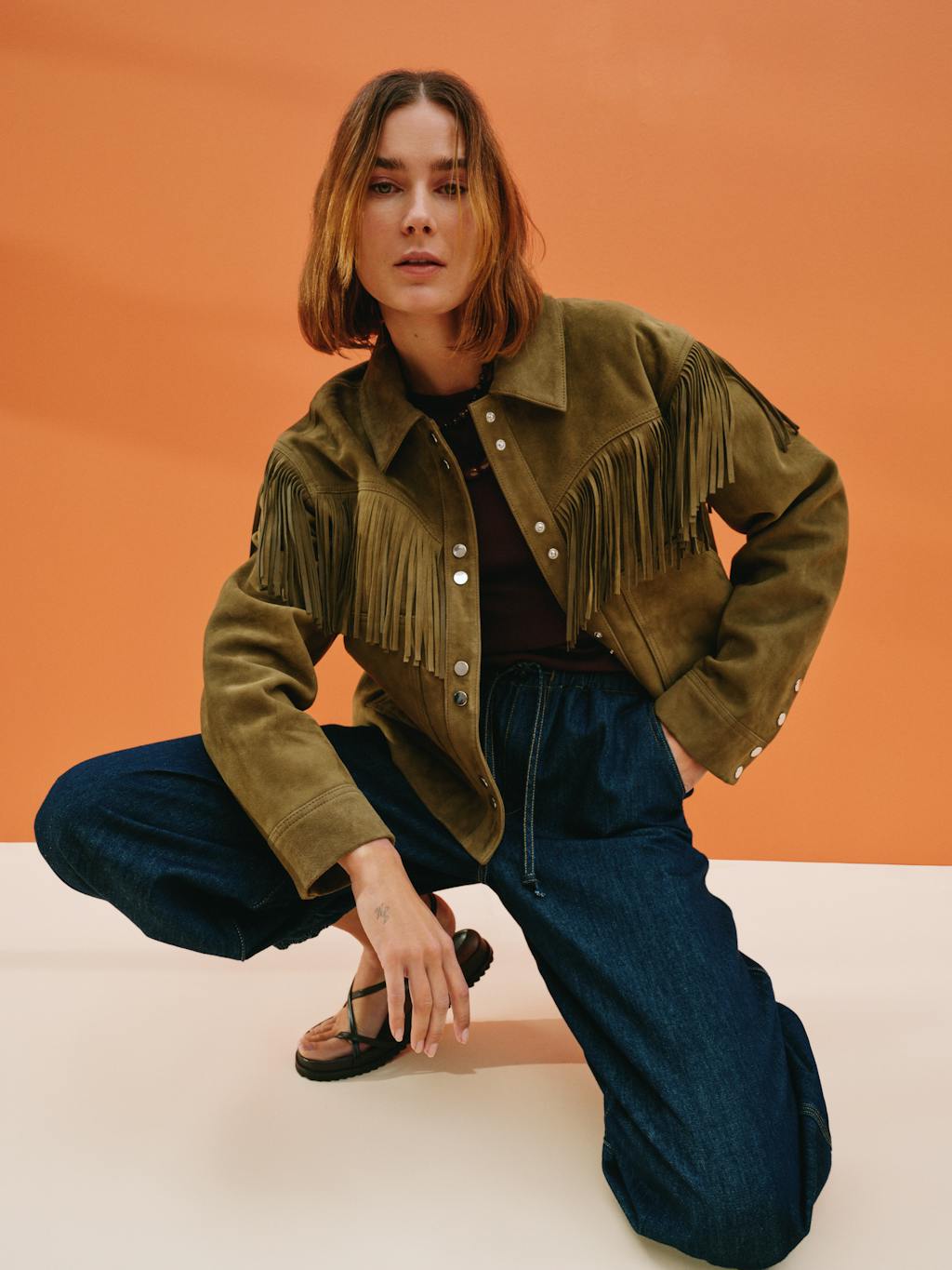 015006-2998-10 Oona Fringe Suede Jacket