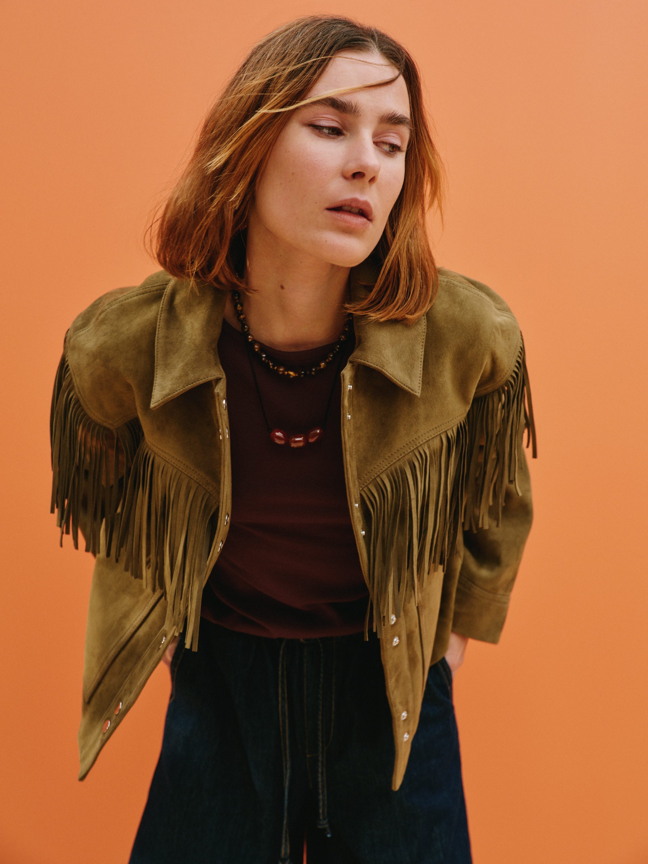 Oona Fringe Suede Jacket