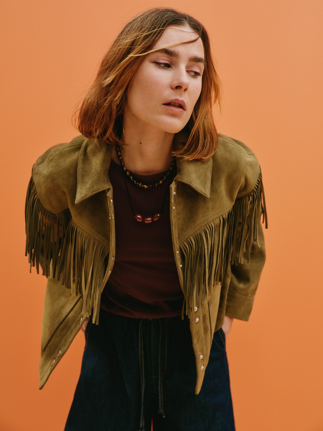 015006-2998-11 Oona Fringe Pure Suede Jacket