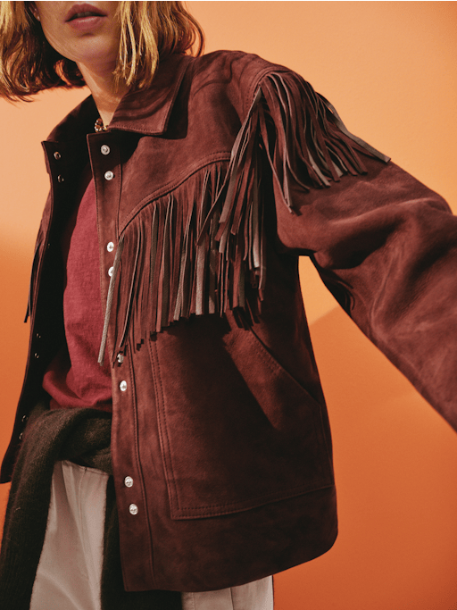 Oona Fringe Suede Jacket