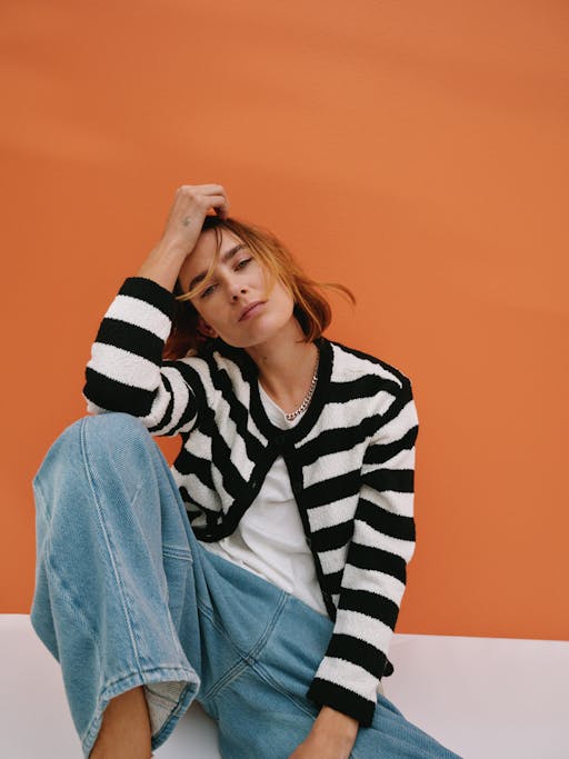 Tess Textured Cotton Blend Cardigan