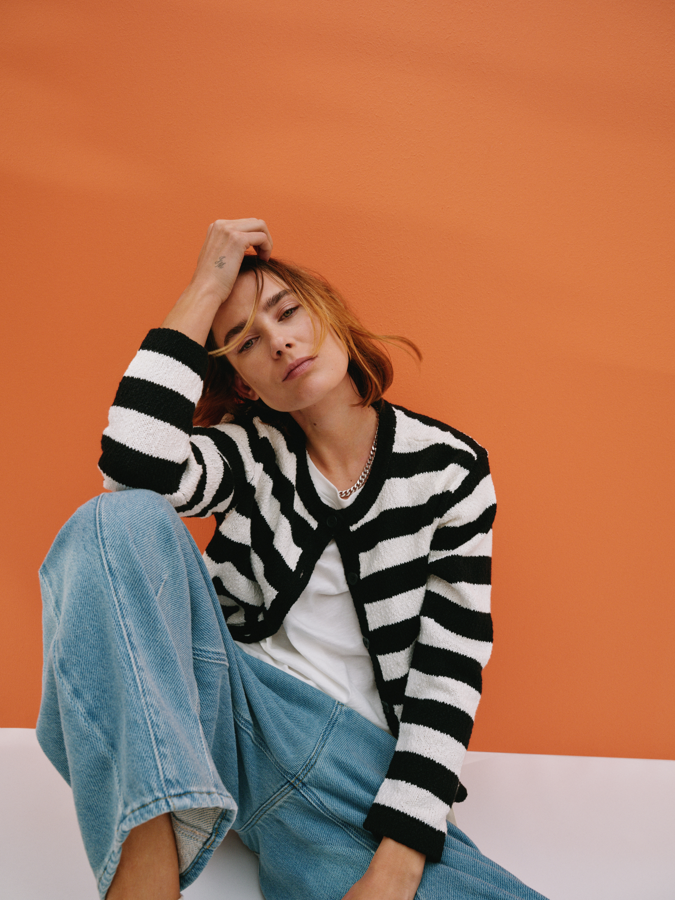 Tess Textured Cotton Blend Cardigan