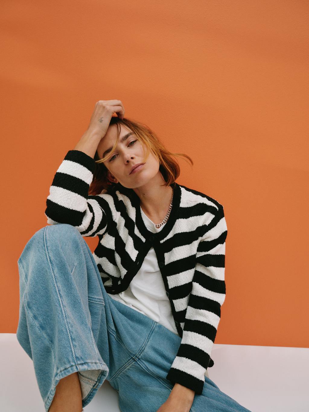 014906-0456-10 Tess Textured Cotton Blend Cardigan