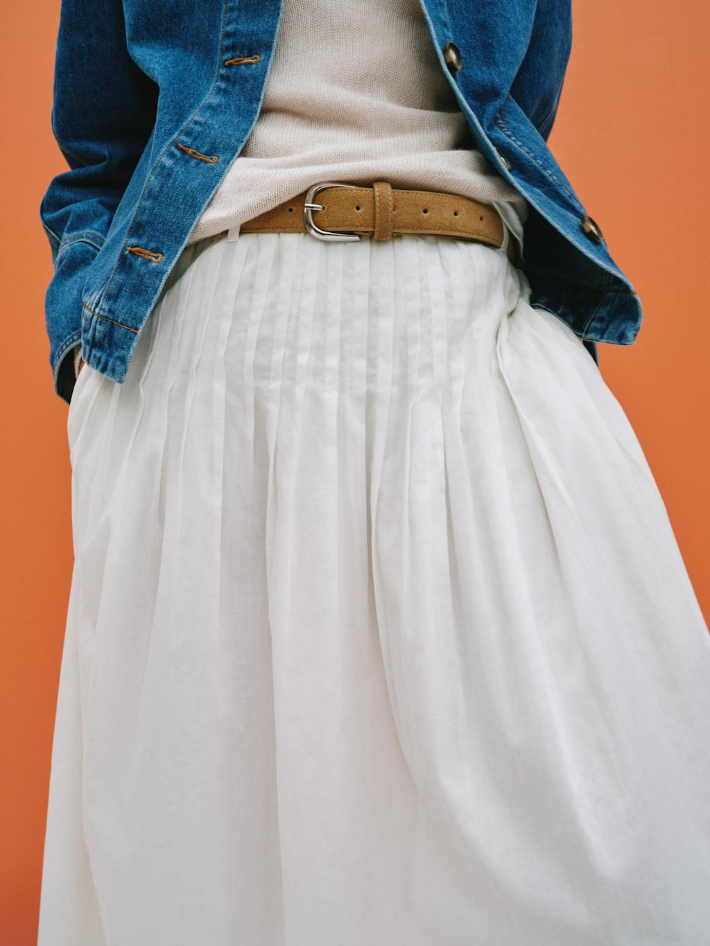 014443-0001-11 Maddie Pleated Cotton Voile Midi Skirt