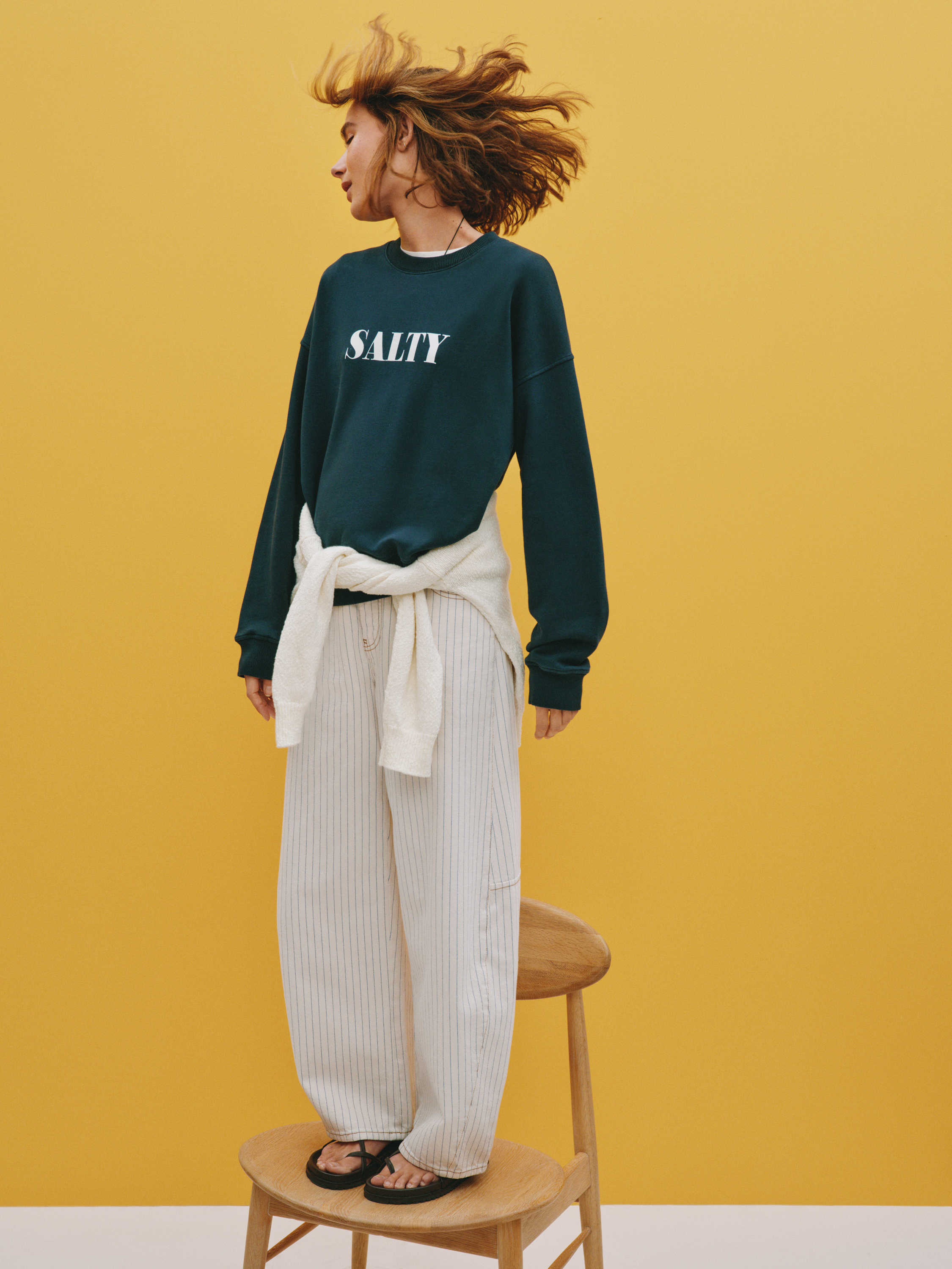 Salty Graphic Washed Sweatshirt