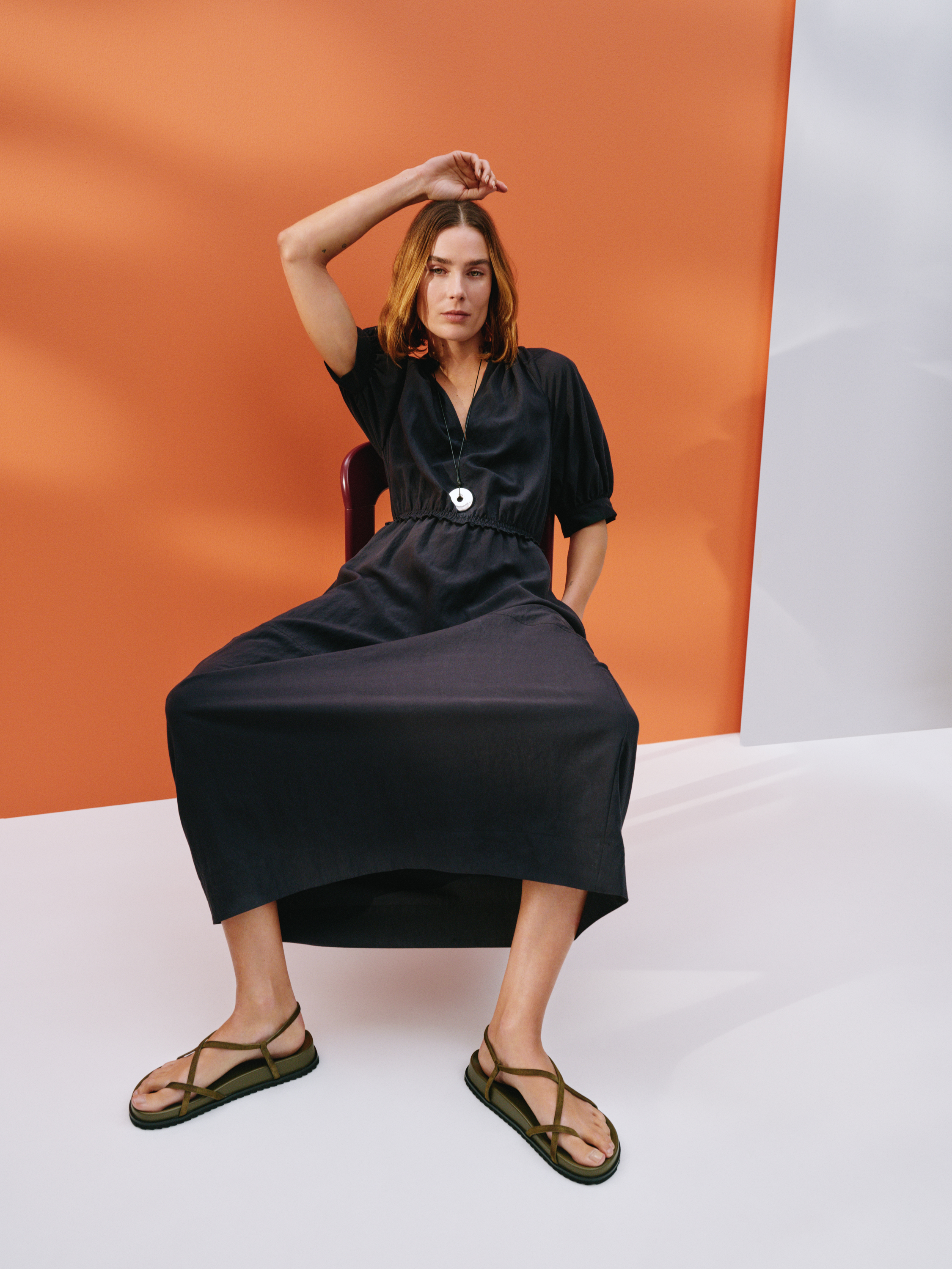 Isla Short Sleeve Midi Dress