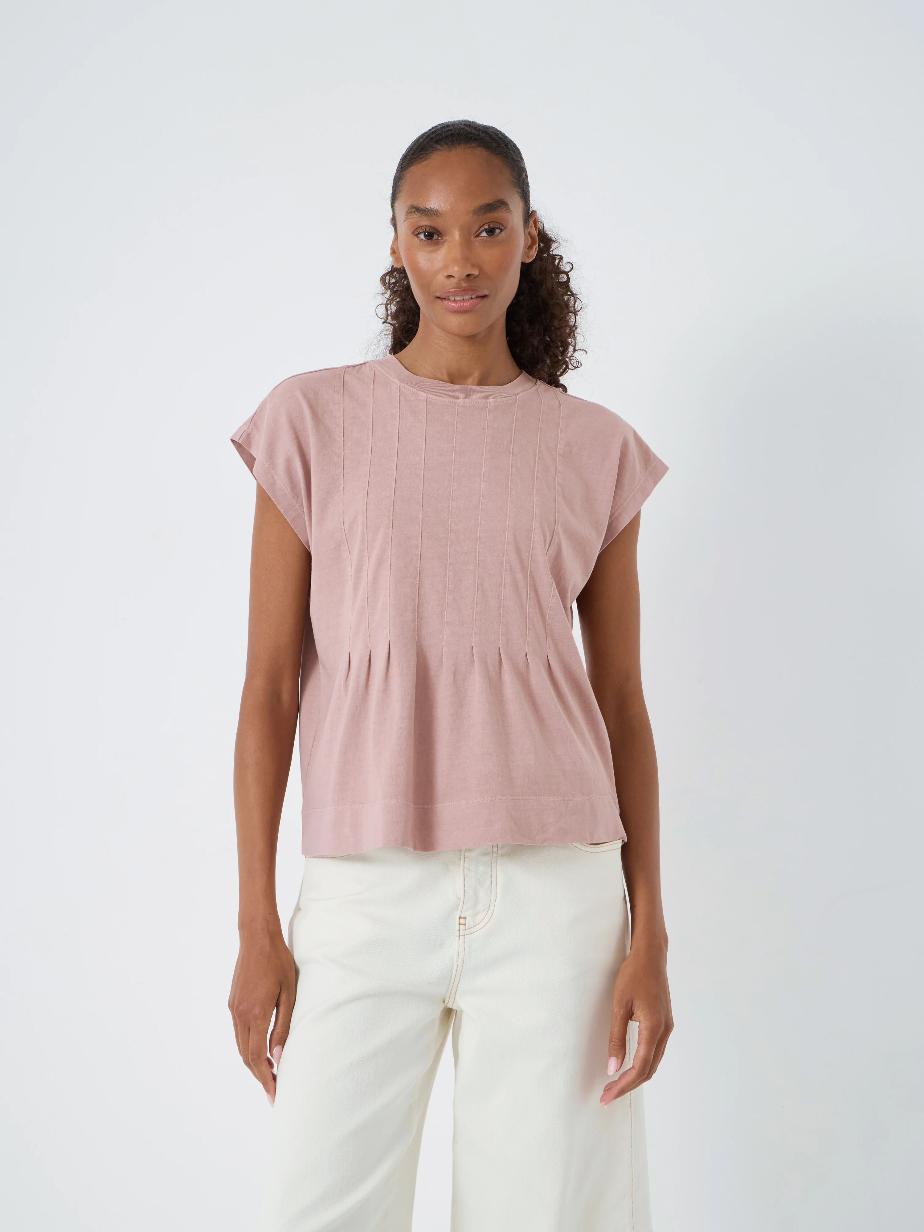 Ellery Pleat Release T-Shirt - Ash Rose | Hush