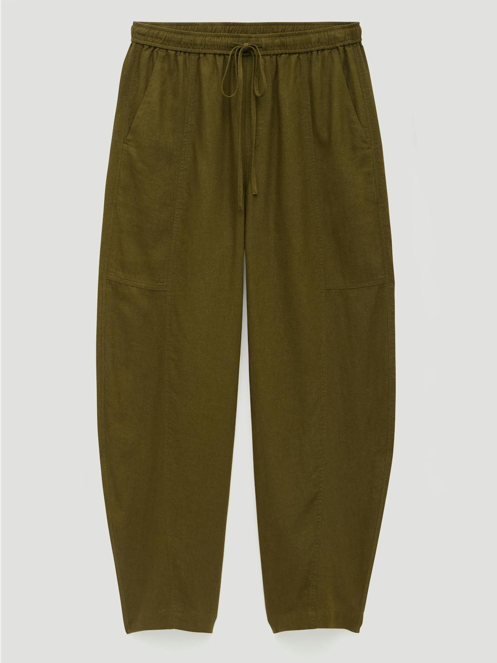 015125-3659-07 Tovi Linen Blend Barrel Leg Trousers