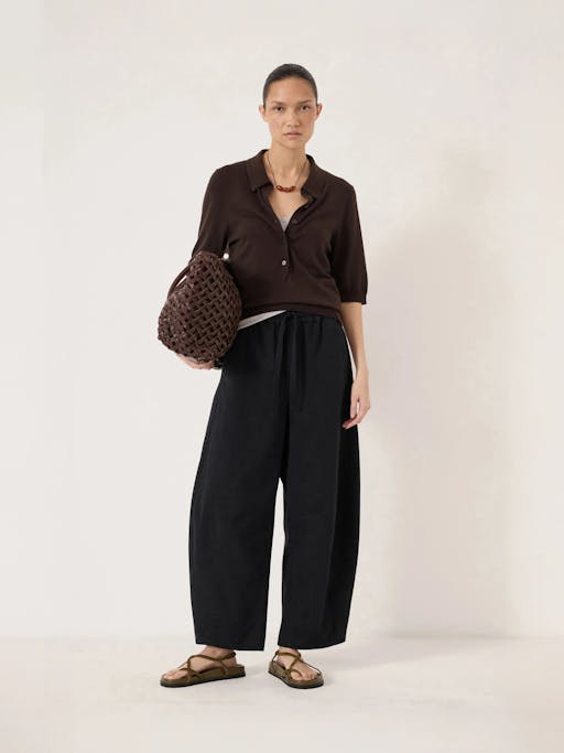Rina Pull On Barrel Leg Trousers