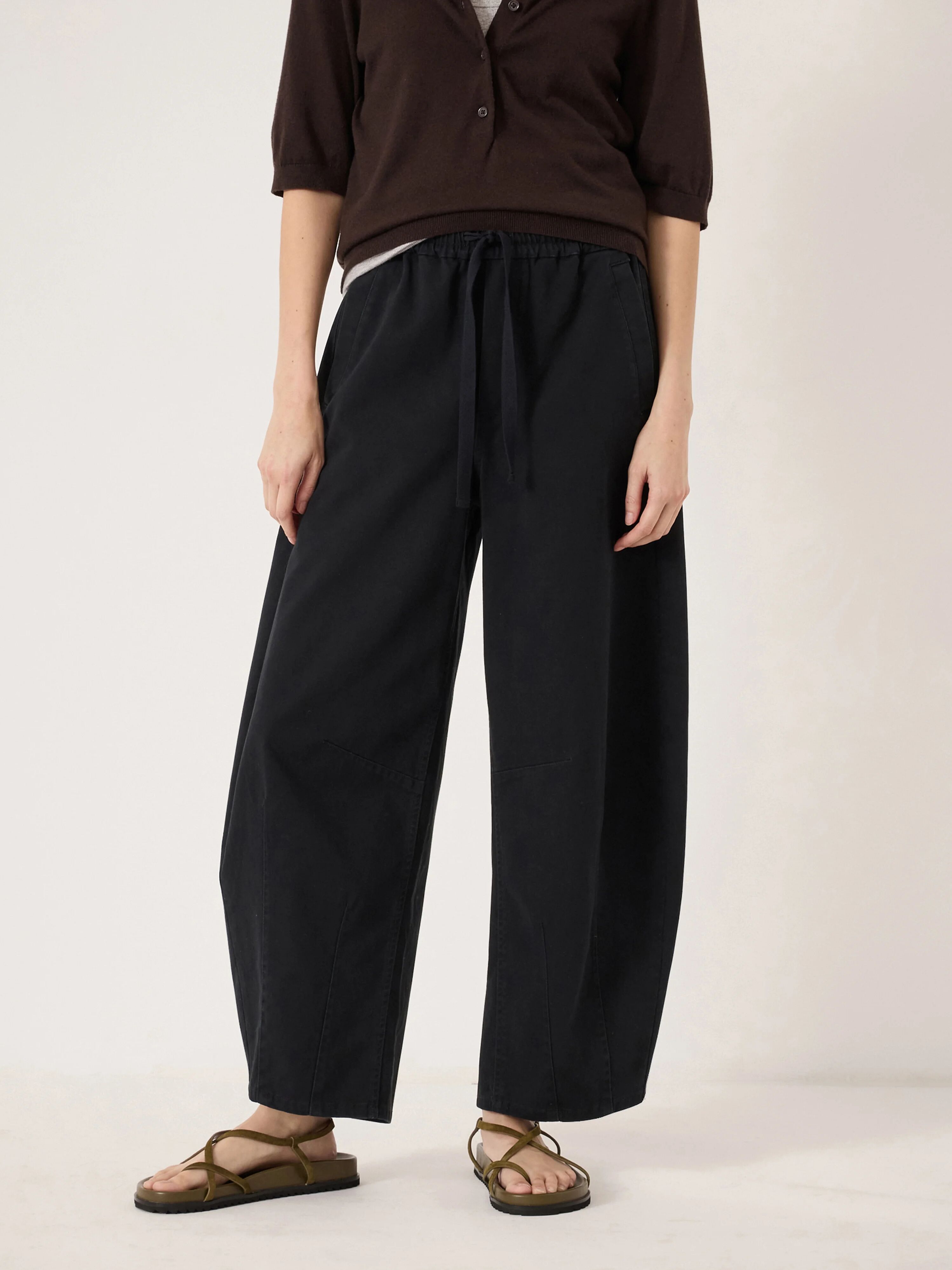 Rina Pull On Barrel Leg Trousers
