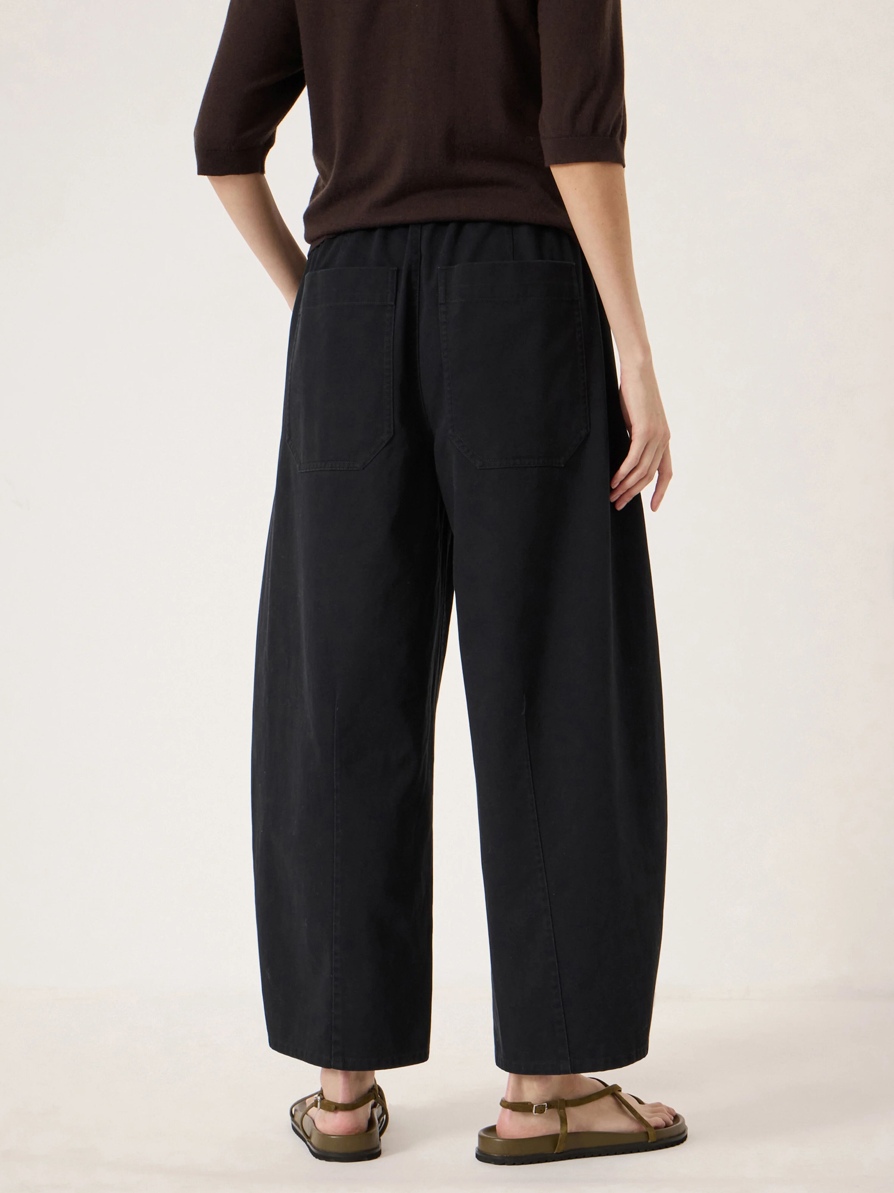 Rina Pull On Barrel Leg Trousers
