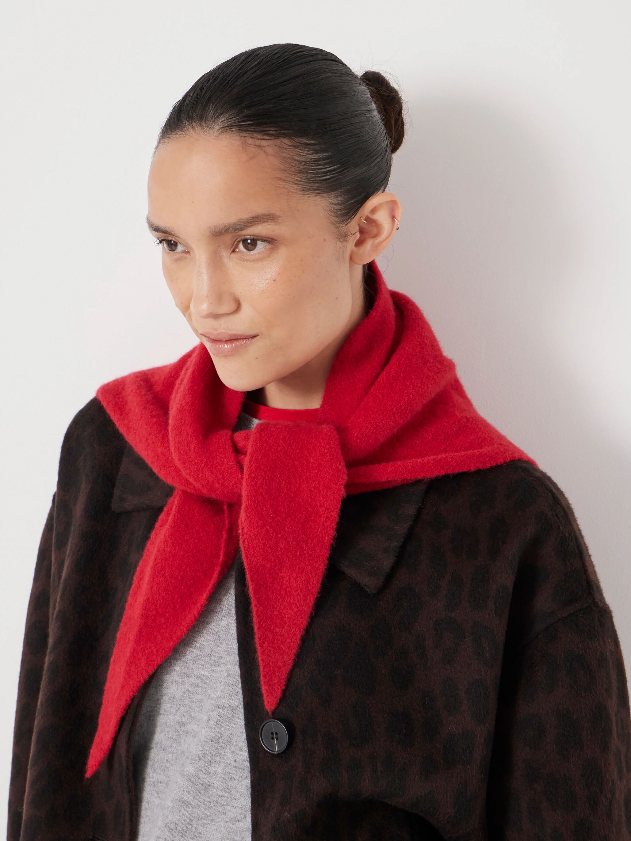 Wool Blend Triangle Scarf