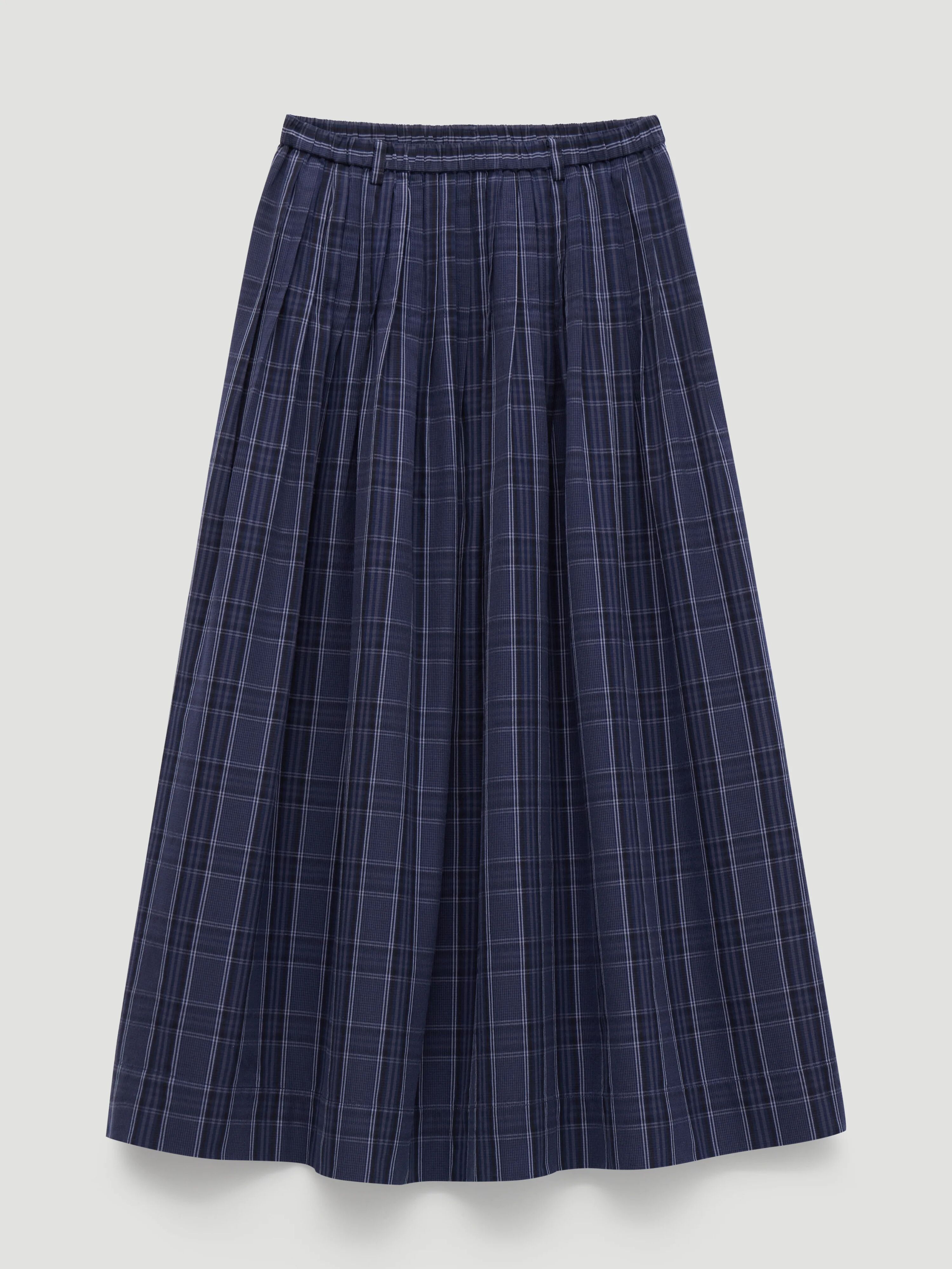 スカート MADISON CHECK SKIRT-PANTS Maddie Pleated Check Skirt | Check Blue | hush