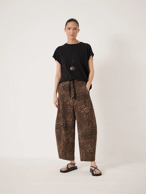 Rina Pull On Barrel Leg Trousers
