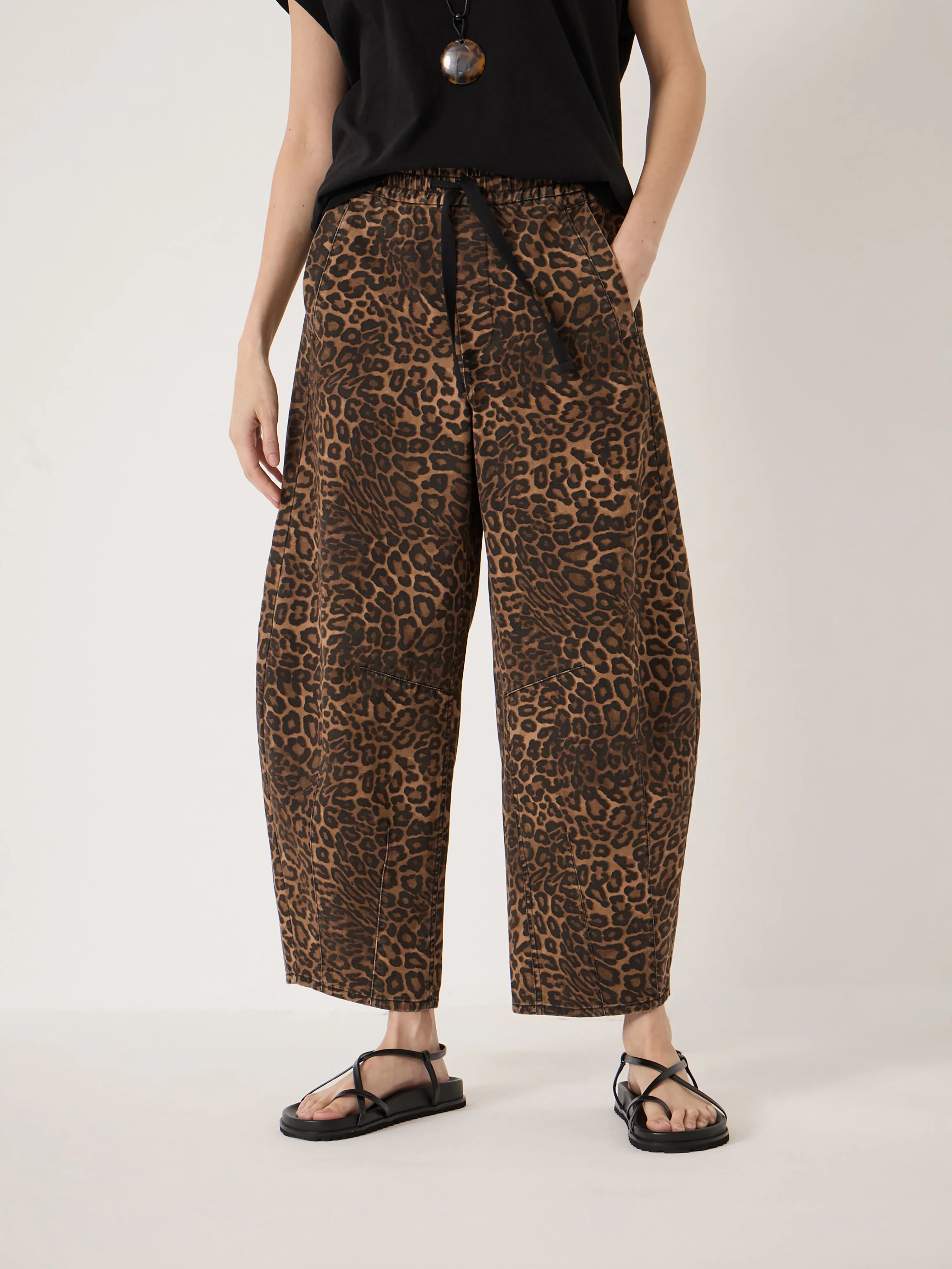 Rina Pull On Barrel Leg Trousers