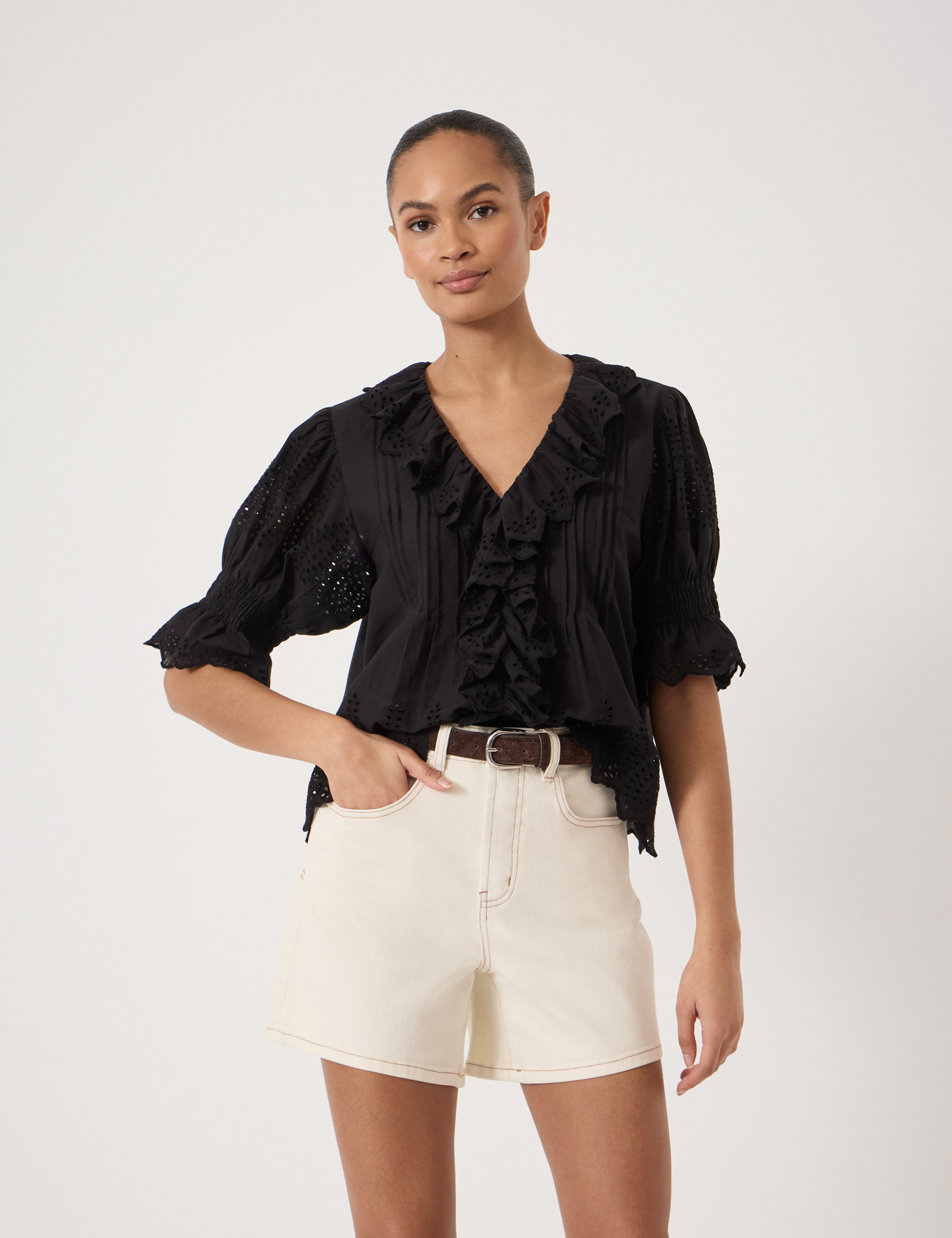 Koa Cotton Broderie Blouse