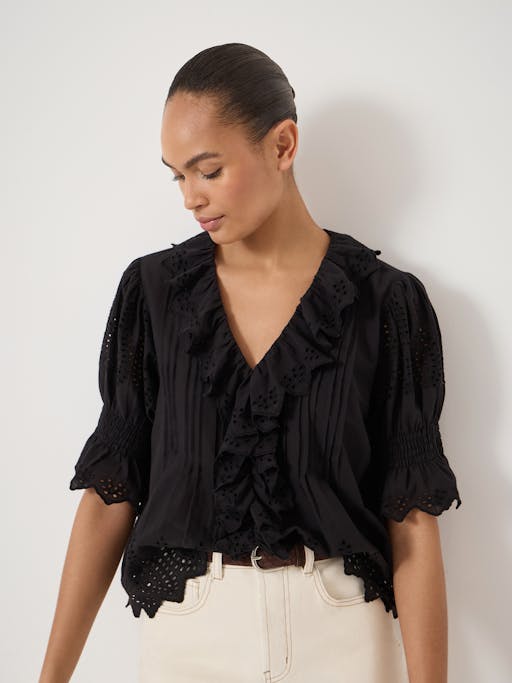 Koa Cotton Broderie Blouse