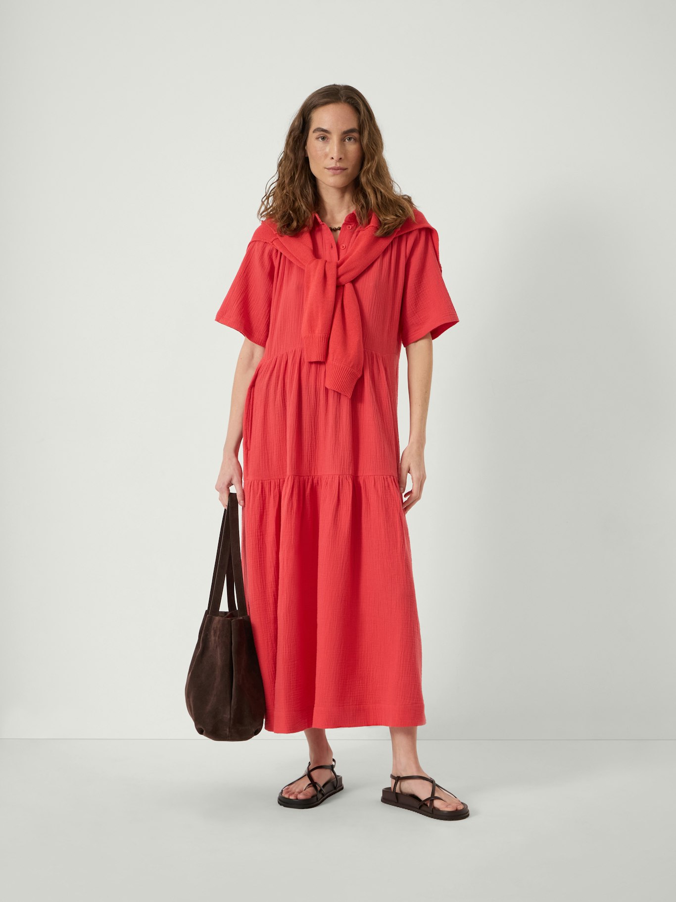 maeve red dress Satin Off-Shoulder Draped Mini Dress in Rouge - 2