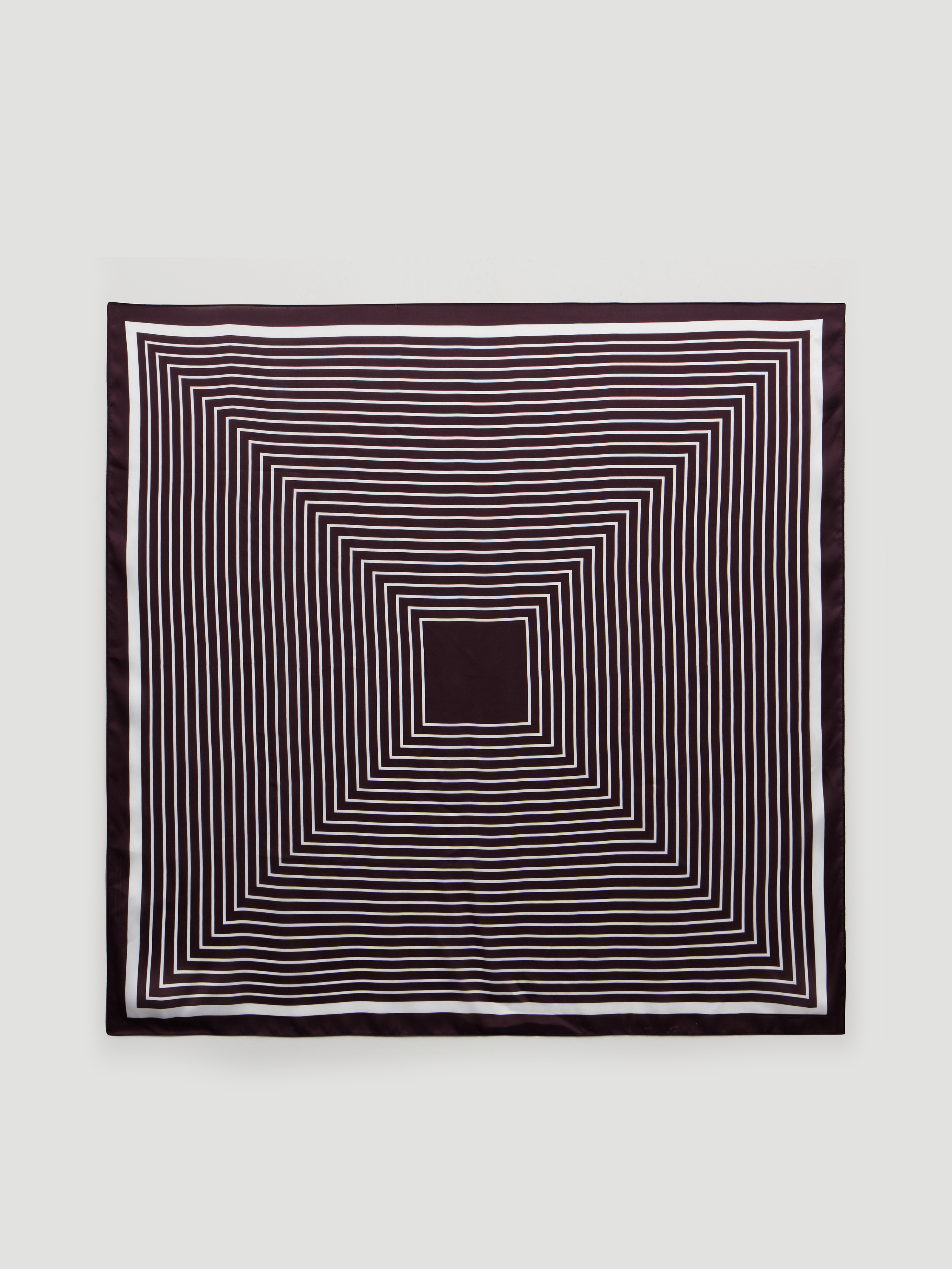 Geometric Printed Scarf - Burgundy Stripe Red | Hush
