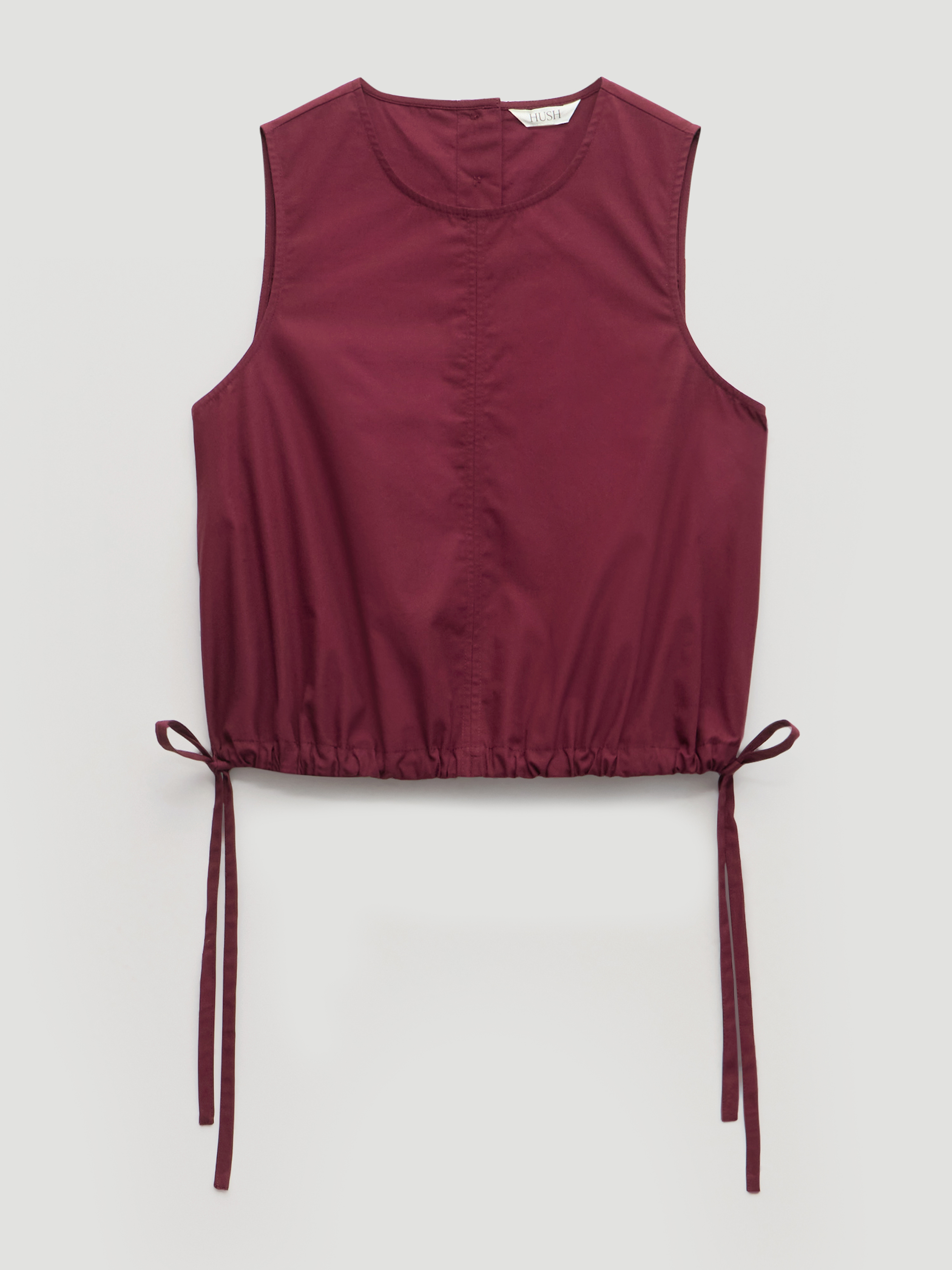 Ione Cotton Shell Top - Maroon Red | Hush