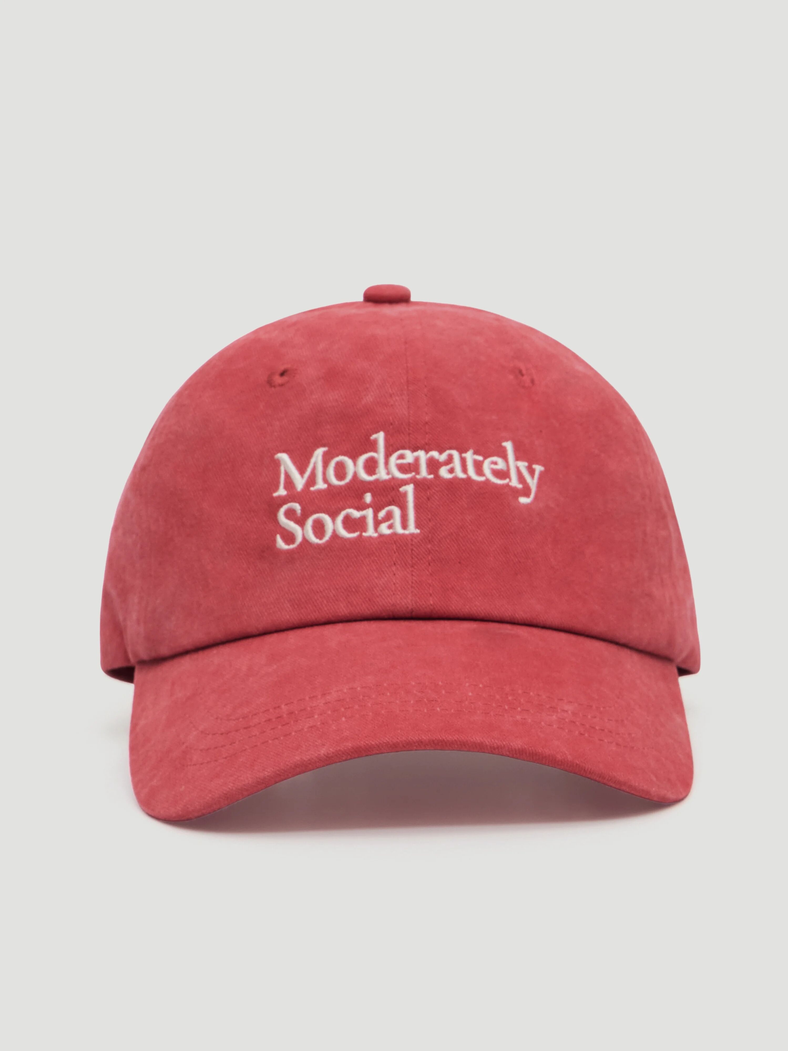 Moderately Social Cap - Dark Red | Hush