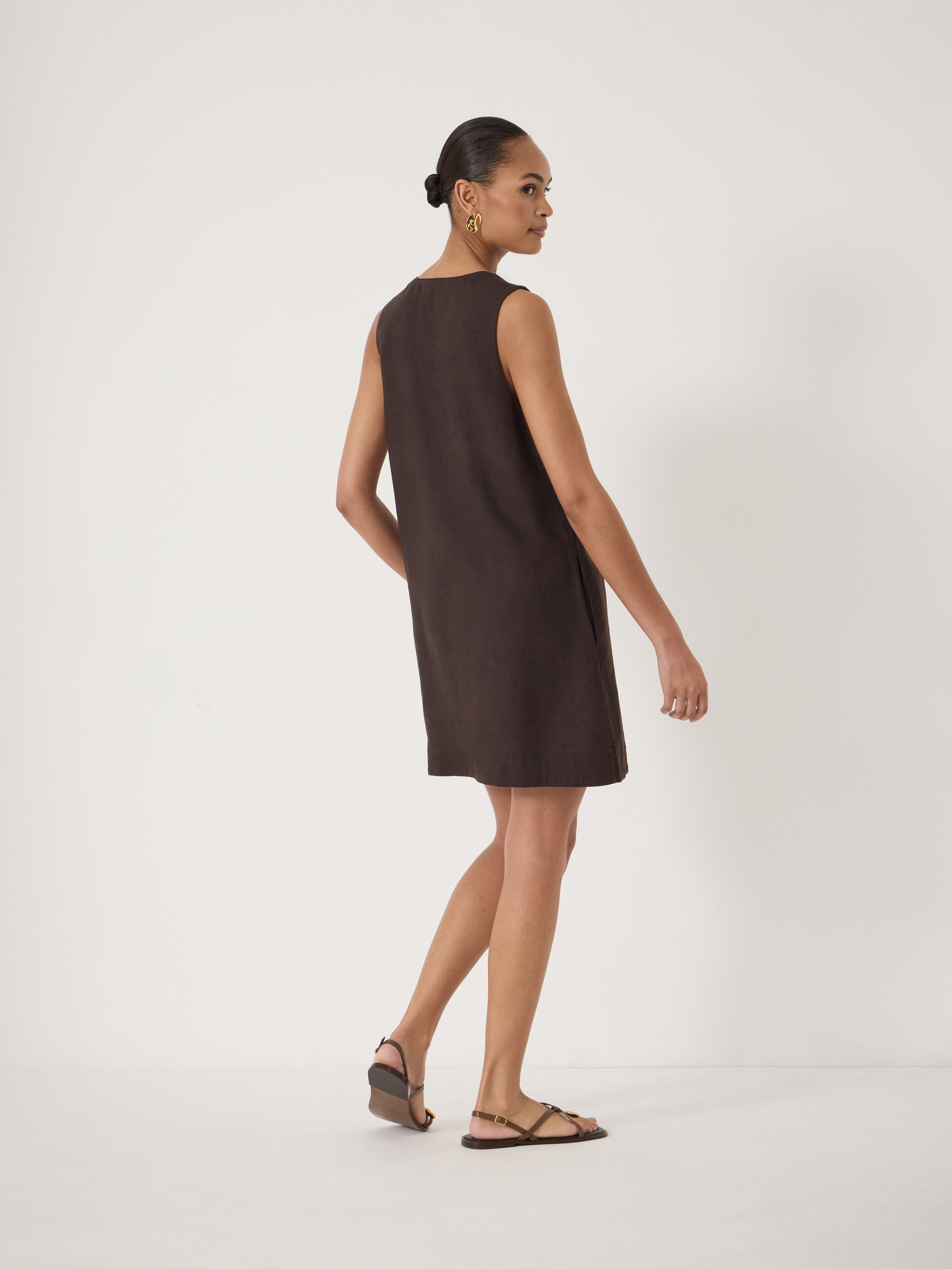 brown linen dress short Maris Blend Mini - Dark SCH004868_S_S Freya's Birthday Celebration Strawberry 颜色:Green Take her as your