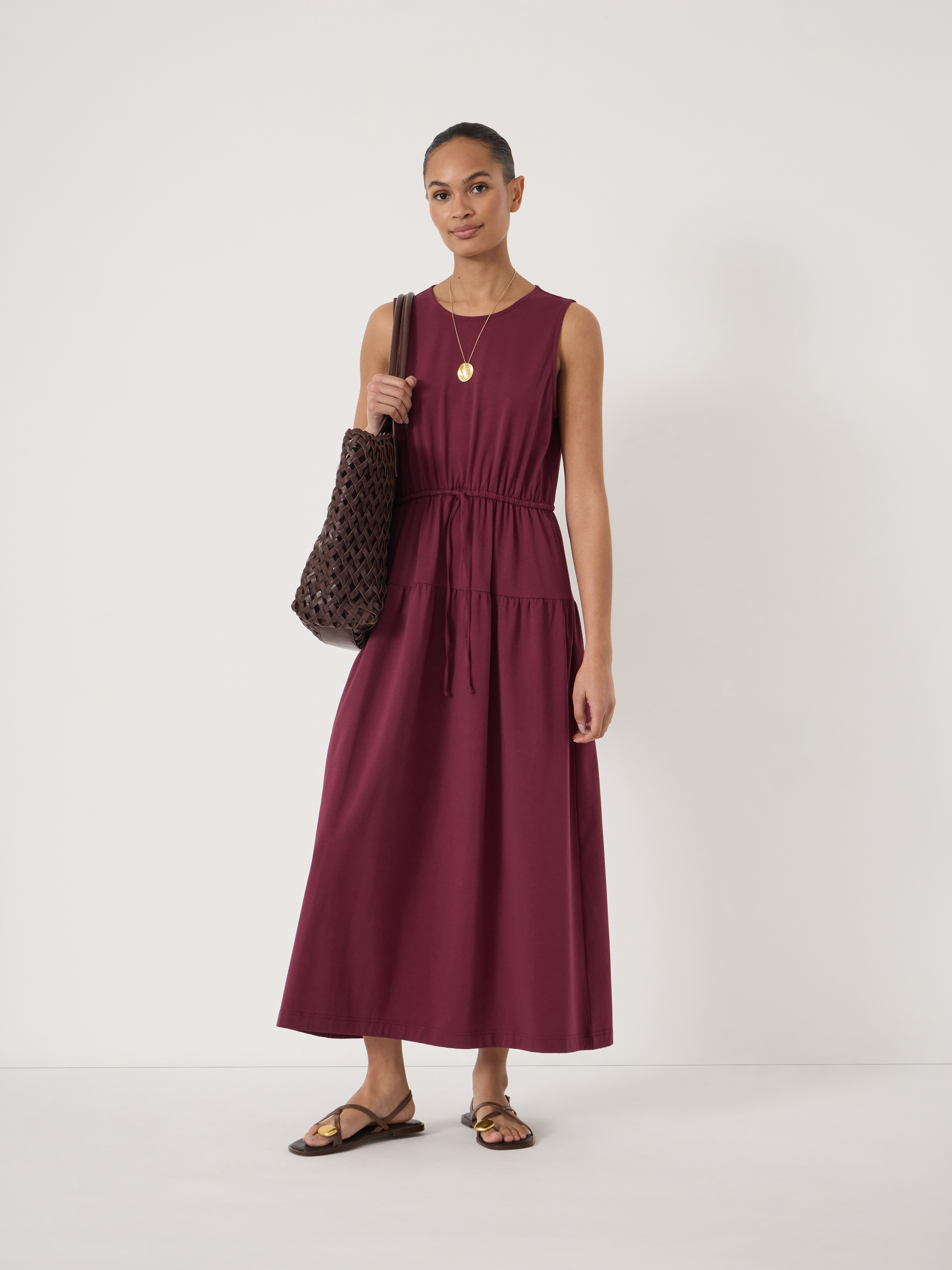 strapless open back dress Hush Form Midi - Dark Ruby Mermaid with V-Neck Xs main image 1