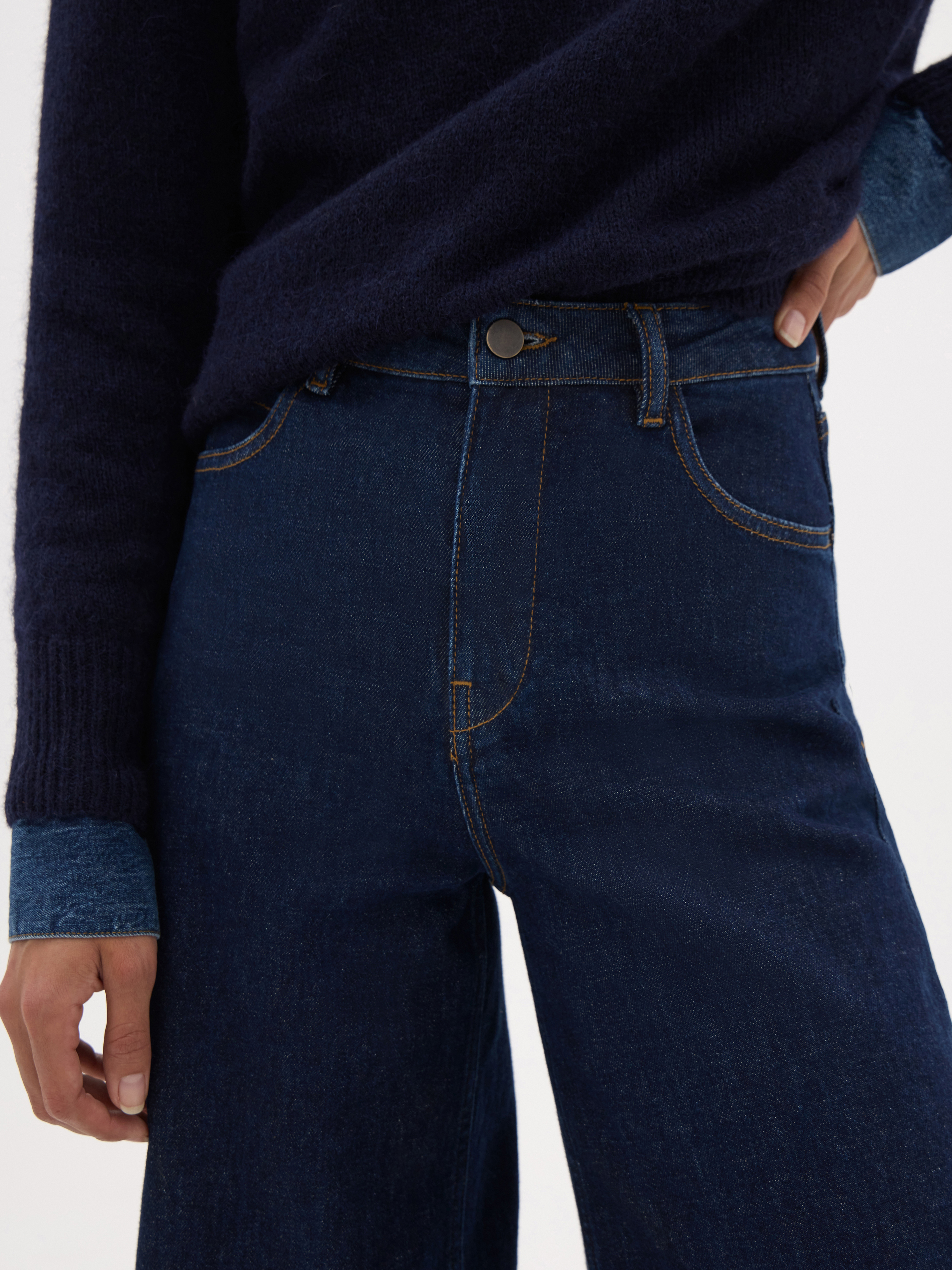 Nessa Wide Leg Jeans - Indigo Blue | Hush