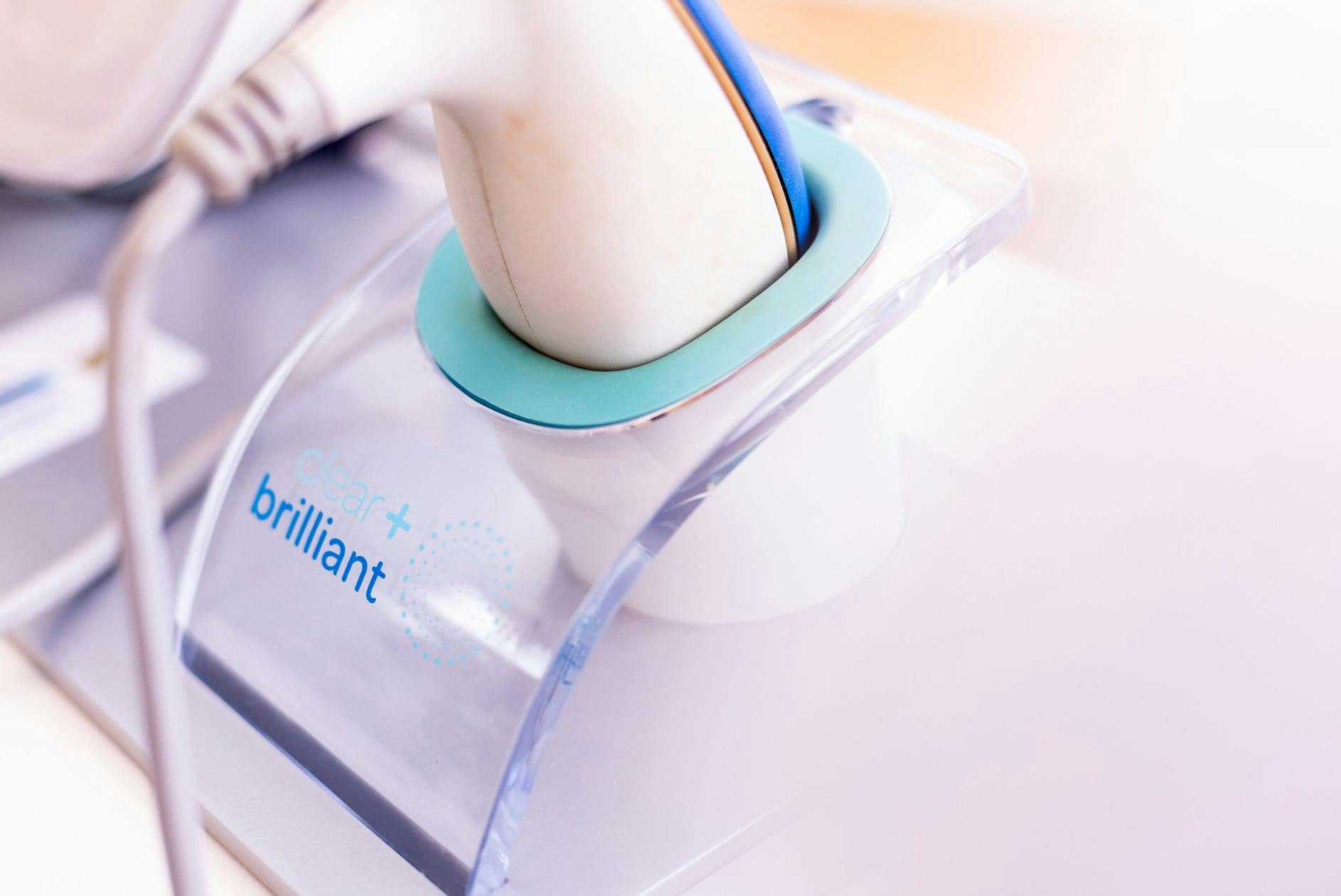 close up on the clear + brilliant machine