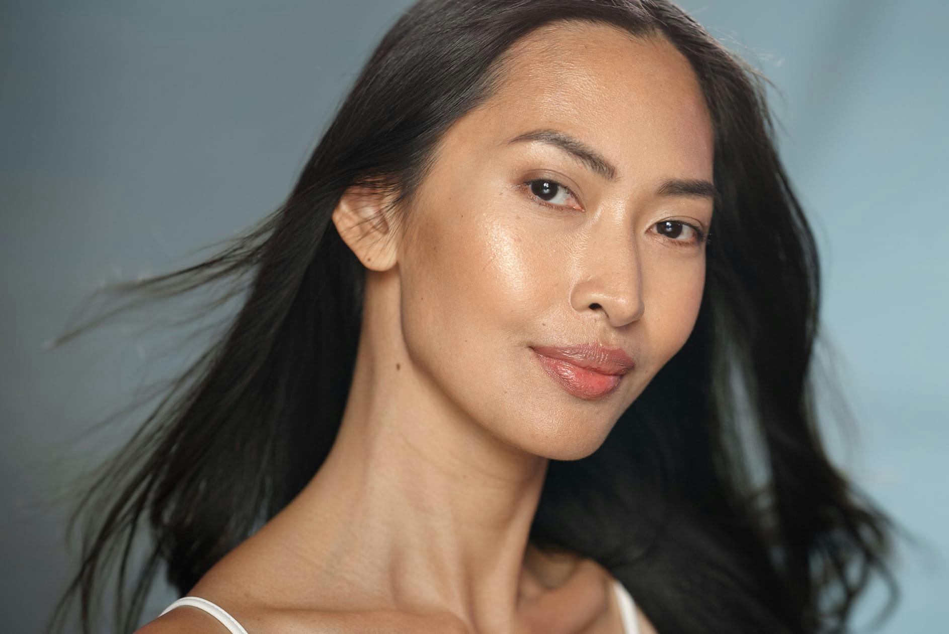 woman with long black hair