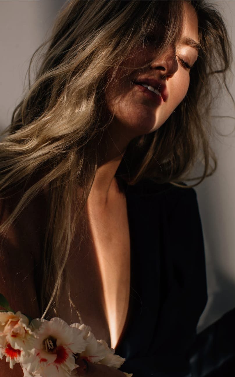 woman with long hair