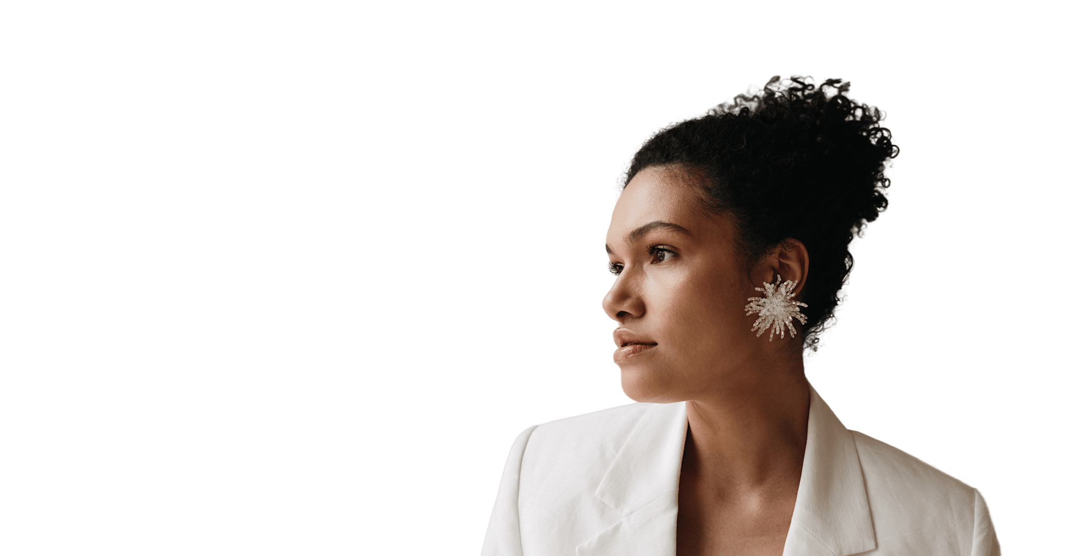 Woman looking to the side