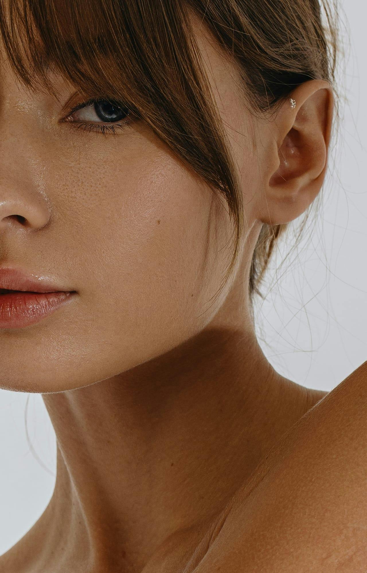 Half of a woman’s face