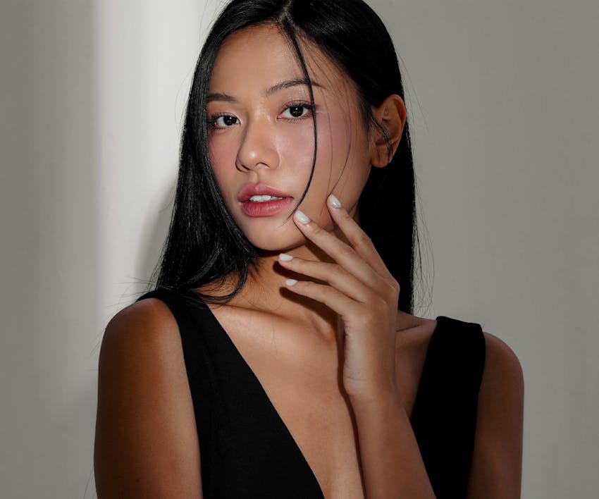 woman with spotlight on her