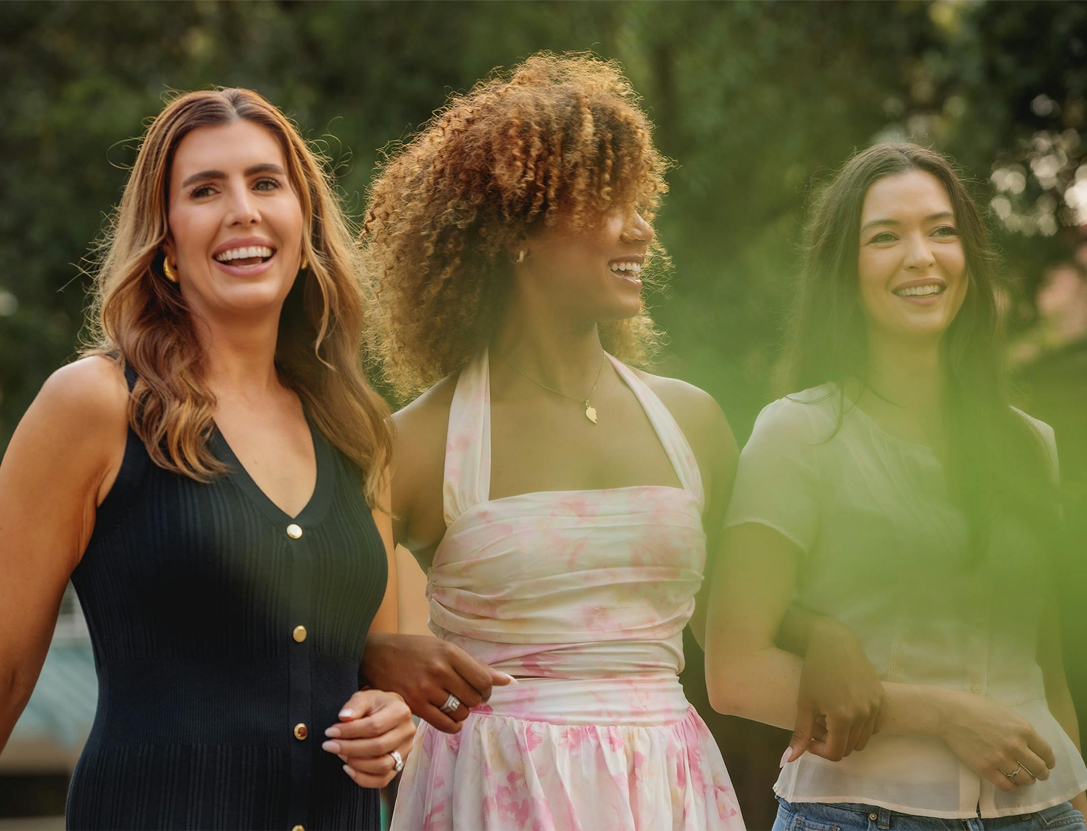 3 ladies outside together