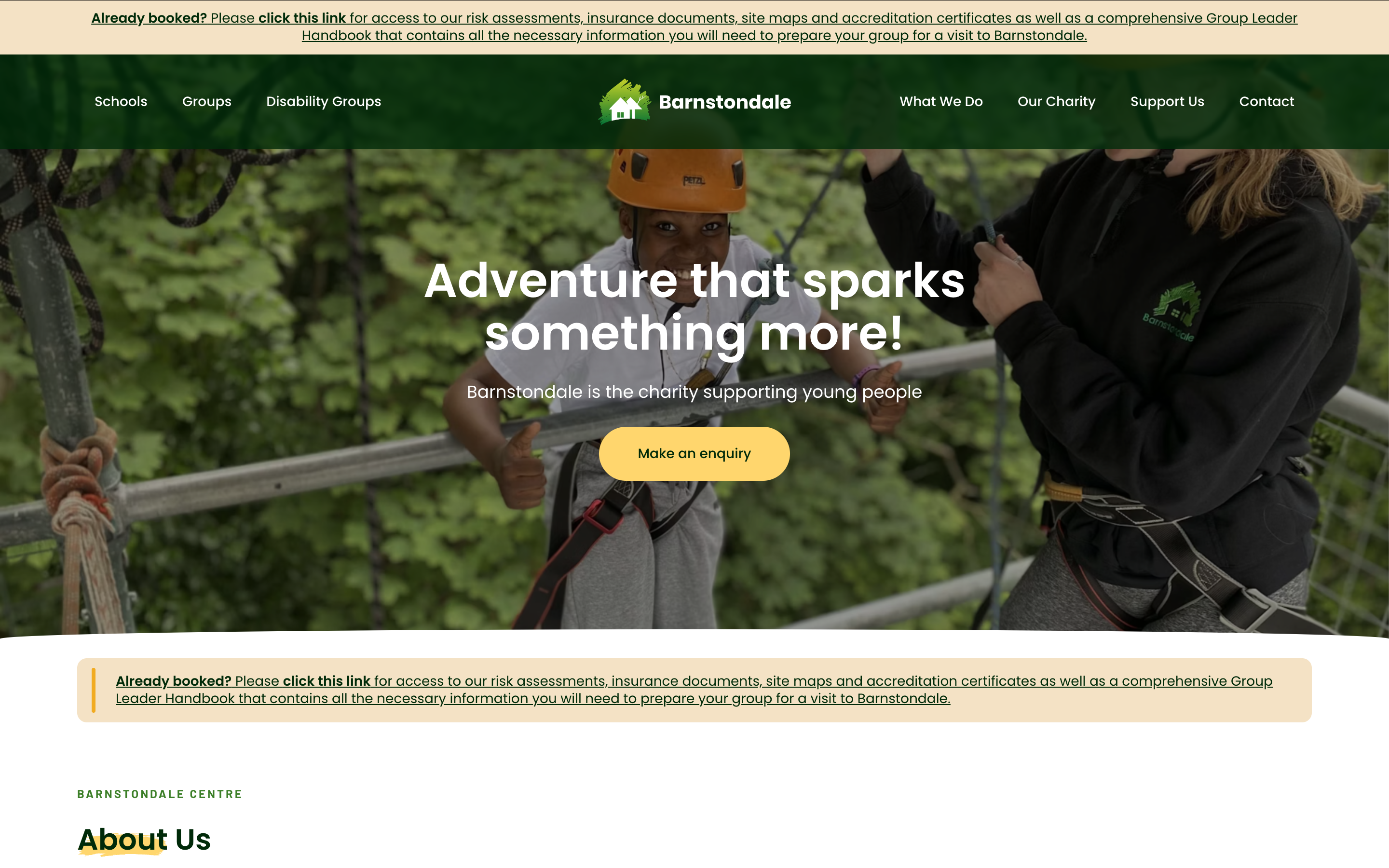 Barnstondale Landing Page