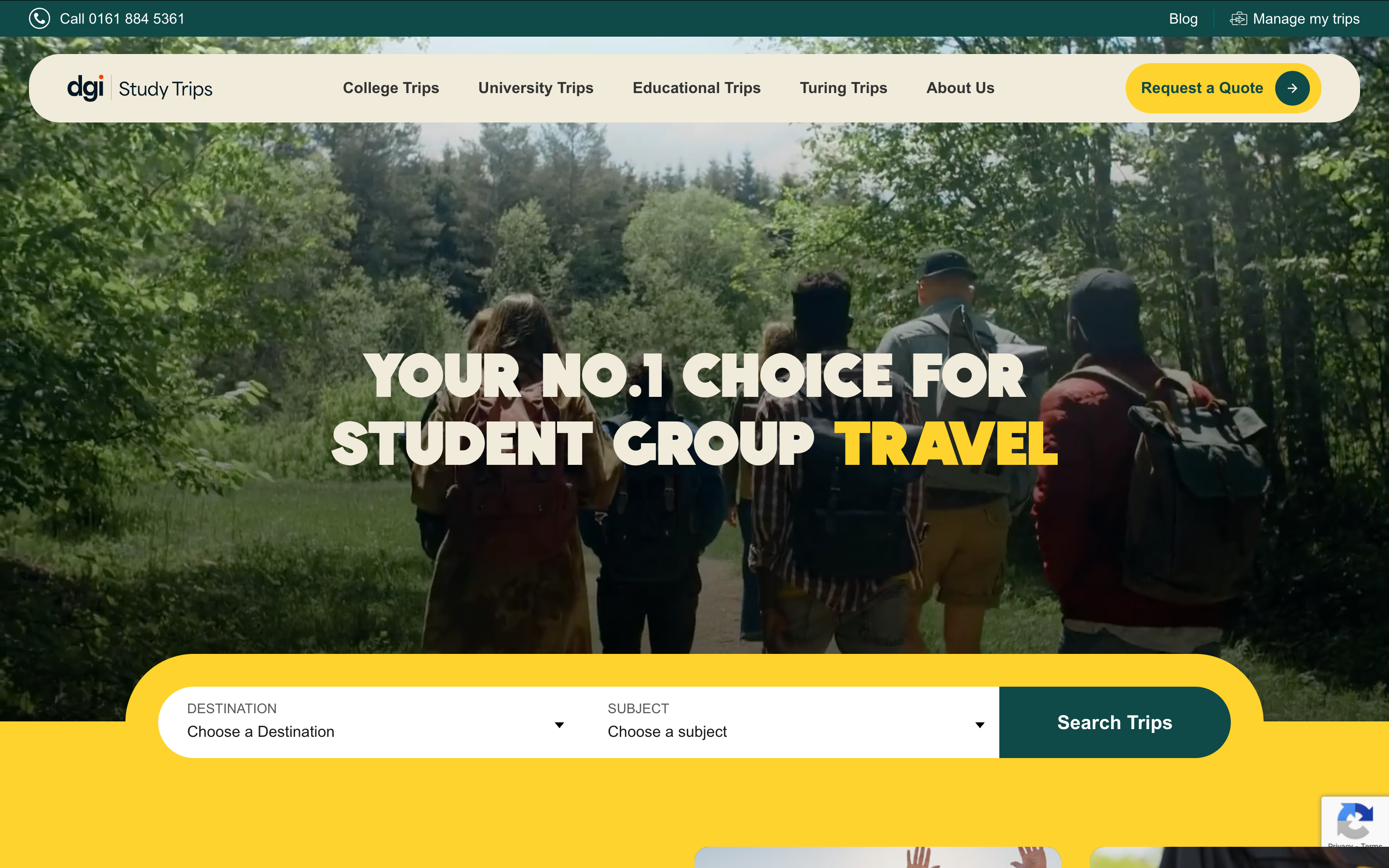 Diversity Study Trips Landing Page