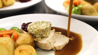 food, food presentation, meal, lunch, plate, bread