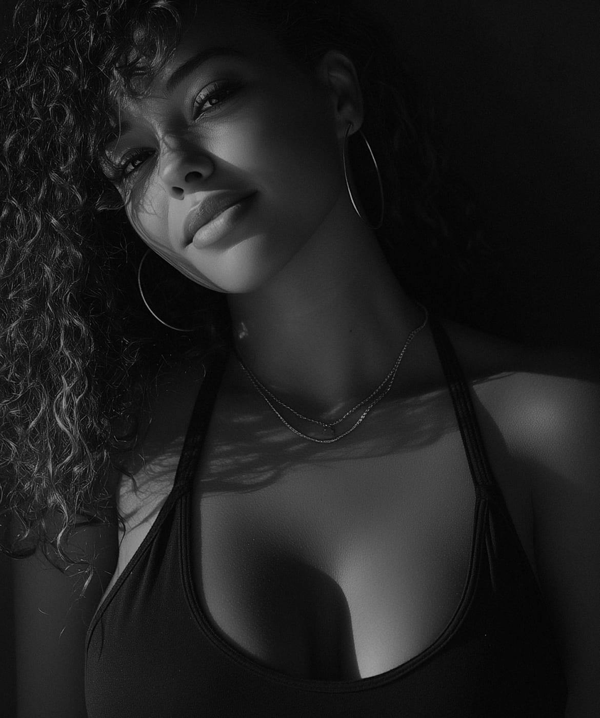 close up of woman's chest