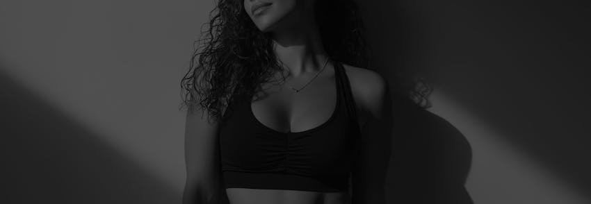 close up of woman's chest