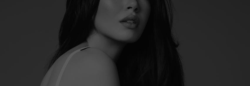 woman with her mouth slightly open