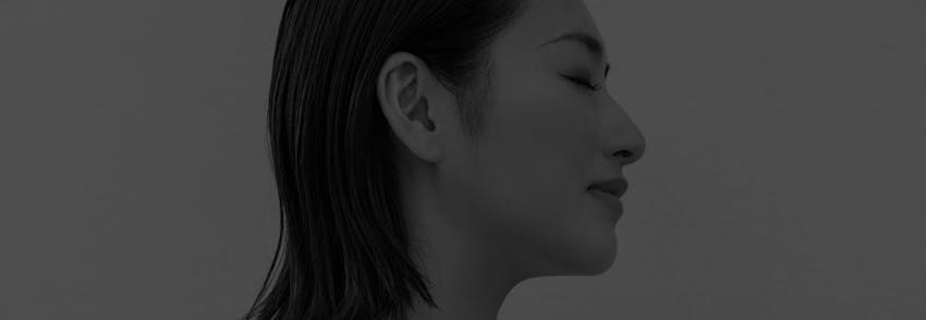 side of woman's face