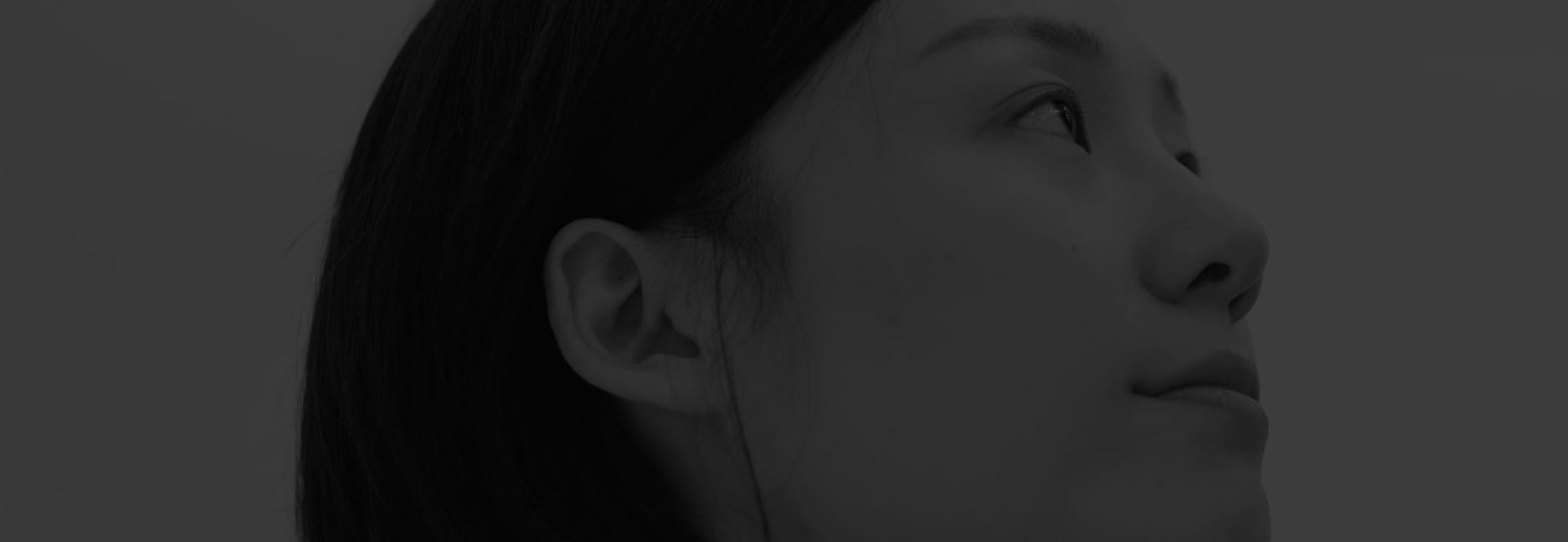 woman looking up