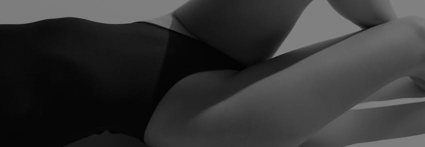 woman laying on her back