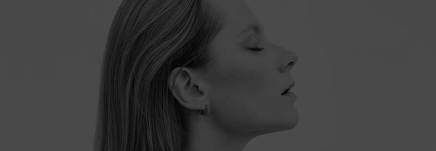 close up of woman's face