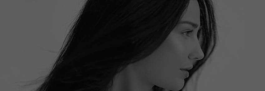 woman looking to the right